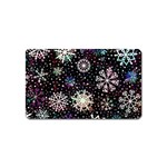 Shiny Winter Snowflake Abstract Christmas Cold Crystal December Magnet (Name Card)