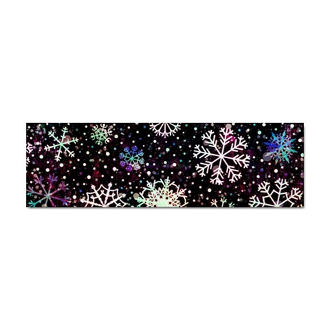 Shiny Winter Snowflake Abstract Christmas Cold Crystal December Sticker Bumper (10 pack) from ArtsNow.com Front