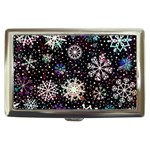 Shiny Winter Snowflake Abstract Christmas Cold Crystal December Cigarette Money Case