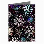 Shiny Winter Snowflake Abstract Christmas Cold Crystal December Greeting Card