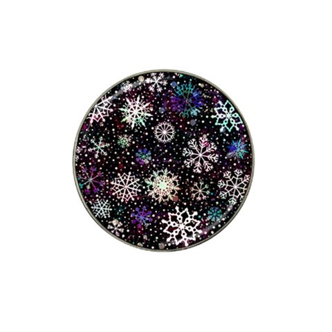 Shiny Winter Snowflake Abstract Christmas Cold Crystal December Hat Clip Ball Marker from ArtsNow.com Front