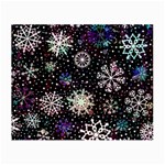 Shiny Winter Snowflake Abstract Christmas Cold Crystal December Small Glasses Cloth