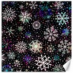 Shiny Winter Snowflake Abstract Christmas Cold Crystal December Canvas 12  x 12 