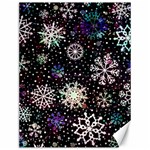 Shiny Winter Snowflake Abstract Christmas Cold Crystal December Canvas 12  x 16 