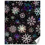 Shiny Winter Snowflake Abstract Christmas Cold Crystal December Canvas 16  x 20 