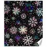 Shiny Winter Snowflake Abstract Christmas Cold Crystal December Canvas 20  x 24 