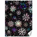 Shiny Winter Snowflake Abstract Christmas Cold Crystal December Canvas 36  x 48 