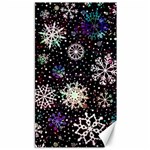 Shiny Winter Snowflake Abstract Christmas Cold Crystal December Canvas 40  x 72 