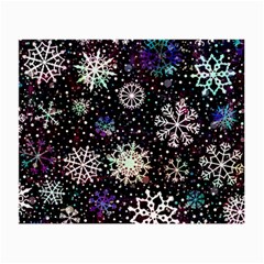 Shiny Winter Snowflake Abstract Christmas Cold Crystal December Small Glasses Cloth (2 Sides) from ArtsNow.com Back