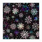 Shiny Winter Snowflake Abstract Christmas Cold Crystal December Medium Glasses Cloth