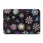 Shiny Winter Snowflake Abstract Christmas Cold Crystal December Small Doormat