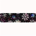 Shiny Winter Snowflake Abstract Christmas Cold Crystal December Large Bar Mat