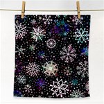 Shiny Winter Snowflake Abstract Christmas Cold Crystal December Face Towel