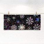 Shiny Winter Snowflake Abstract Christmas Cold Crystal December Hand Towel