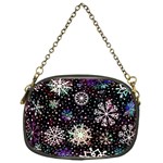 Shiny Winter Snowflake Abstract Christmas Cold Crystal December Chain Purse (One Side)