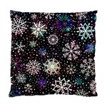 Shiny Winter Snowflake Abstract Christmas Cold Crystal December Standard Cushion Case (One Side)