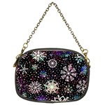 Shiny Winter Snowflake Abstract Christmas Cold Crystal December Chain Purse (Two Sides)