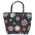 Shiny Winter Snowflake Abstract Christmas Cold Crystal December Bucket Bag