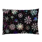 Shiny Winter Snowflake Abstract Christmas Cold Crystal December Pillow Case