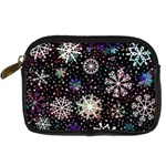 Shiny Winter Snowflake Abstract Christmas Cold Crystal December Digital Camera Leather Case