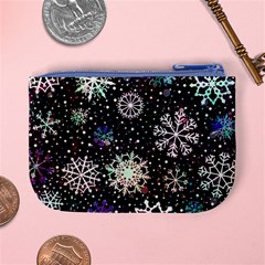 Shiny Winter Snowflake Abstract Christmas Cold Crystal December Mini Coin Purse from ArtsNow.com Back