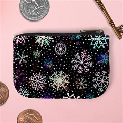 Shiny Winter Snowflake Abstract Christmas Cold Crystal December Mini Coin Purse from ArtsNow.com Back