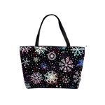 Shiny Winter Snowflake Abstract Christmas Cold Crystal December Classic Shoulder Handbag