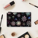 Shiny Winter Snowflake Abstract Christmas Cold Crystal December Cosmetic Bag (Small)