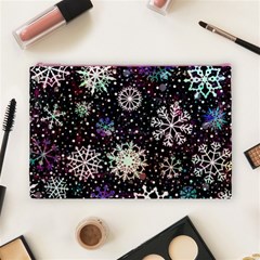 Shiny Winter Snowflake Abstract Christmas Cold Crystal December Cosmetic Bag (Large) from ArtsNow.com Front