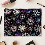 Shiny Winter Snowflake Abstract Christmas Cold Crystal December Cosmetic Bag (XL)