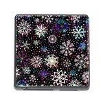 Shiny Winter Snowflake Abstract Christmas Cold Crystal December Memory Card Reader (Square 5 Slot)