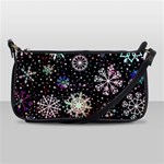 Shiny Winter Snowflake Abstract Christmas Cold Crystal December Shoulder Clutch Bag