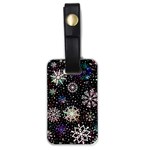 Shiny Winter Snowflake Abstract Christmas Cold Crystal December Luggage Tag (one side)