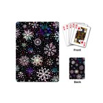 Shiny Winter Snowflake Abstract Christmas Cold Crystal December Playing Cards Single Design (Mini)