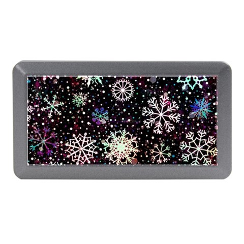 Shiny Winter Snowflake Abstract Christmas Cold Crystal December Memory Card Reader (Mini) from ArtsNow.com Front