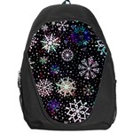 Shiny Winter Snowflake Abstract Christmas Cold Crystal December Backpack Bag