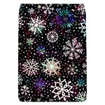 Shiny Winter Snowflake Abstract Christmas Cold Crystal December Removable Flap Cover (L)