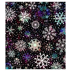 Shiny Winter Snowflake Abstract Christmas Cold Crystal December Drawstring Pouch (Medium) from ArtsNow.com Front