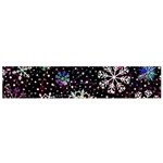 Shiny Winter Snowflake Abstract Christmas Cold Crystal December Small Premium Plush Fleece Scarf