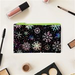 Shiny Winter Snowflake Abstract Christmas Cold Crystal December Cosmetic Bag (XS)