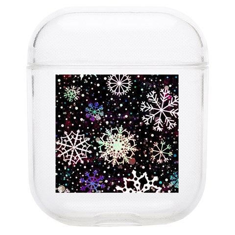 Shiny Winter Snowflake Abstract Christmas Cold Crystal December Soft TPU AirPods 1/2 Case from ArtsNow.com Front