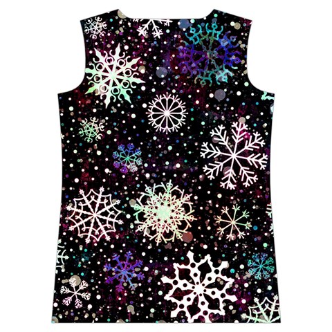 Shiny Winter Snowflake Abstract Christmas Cold Crystal December Women s Basketball Tank Top from ArtsNow.com Back