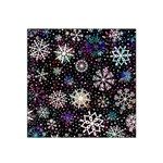 Shiny Winter Snowflake Abstract Christmas Cold Crystal December Satin Bandana Scarf 22  x 22 