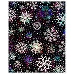 Shiny Winter Snowflake Abstract Christmas Cold Crystal December Drawstring Bag (Small)