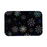 Shiny Winter Snowflake Abstract Christmas Cold Crystal December Open Lid Metal Box (Silver)  