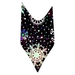 Shiny Winter Snowflake Abstract Christmas Cold Crystal December Women s Long Sleeve Raglan T Side Right