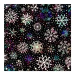 Shiny Winter Snowflake Abstract Christmas Cold Crystal December Banner and Sign 3  x 3 