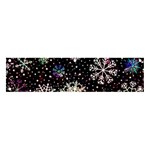 Shiny Winter Snowflake Abstract Christmas Cold Crystal December Banner and Sign 4  x 1 