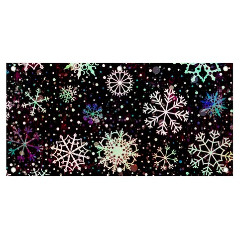 Shiny Winter Snowflake Abstract Christmas Cold Crystal December Banner and Sign 4  x 2  from ArtsNow.com Front