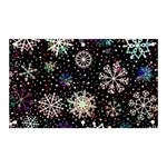 Shiny Winter Snowflake Abstract Christmas Cold Crystal December Banner and Sign 5  x 3 